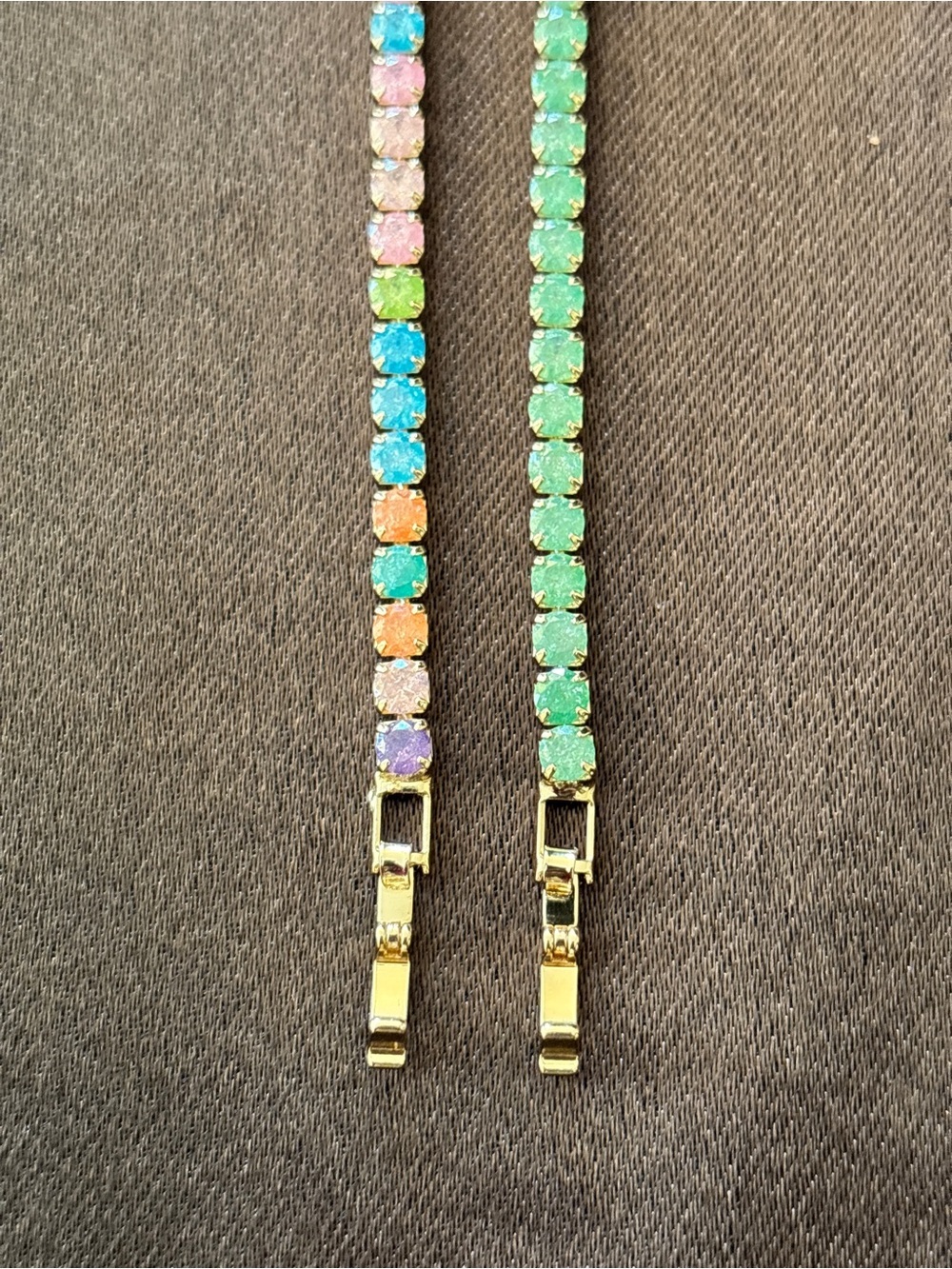 Pretty Bird Yellow Gold CZ Tennis Bracelet Set - Picture 10 of 10